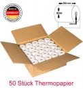 50 x Kassenrollen Thermorolle Bonrollen Thermopapier Thermo-Belegpapier 80mm Breit, 80m Lang, Hlse 12mm