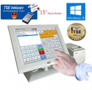 15 Zoll TSE Konform Kassensystem Einzelhandel Friseur Imbiss Dnerladen Inkl. Software Windows 10 KassenSichV / TSE 2024 - Inkl. TSE Modul