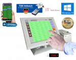 Gesetzkonforme 15 Zoll Kasse Touchscreen Kassensystem Gastro Restaurant + TSE Stick inkl Zertifikat