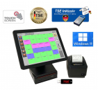 Finanzamtkonform 12 Zoll TSE Kasse Touchscreen Kassensystem Restaurant Cafe Imbiss und Gastronomie Kasse POSProm mit TSE Chip inkl Zertifikat Windows 11 NEUWERTIG