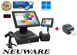 Komplettes Einzelhandel Kasse Touchscreen inkl. Pfand-/Leergut + Etikettendrucker fr Getrnkemarkt, Textilhandel Kiosk Sptshop mit TSE Stick ink Zertifikat Win 11