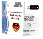 Kassensoftware Kassenprogramm Kasse PosProm Gastro 3.6 fr Restaurant + TSE Stick inkl. Zertifikat
