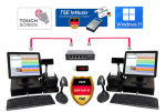 2 x 15 Zoll Einzelhandel Netzwerk Kassensystem mit Touchscreen + TSE Stick inkl Zertifikat Windows 11