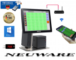 Sam4s TSE 2025 Konform All in One Kassensystem Restaurant Gastronomie Inkl. Software und Bondrucker + Kellnerterminal Windows 10 NEU,OVP