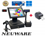 All in One Professionel Kassensystem mit 15 Zoll Touchscreen Trinkhalle Kasse Kiosk Laden + TSE Stick inkl Zertifikat Posprom Windows 11 Neu