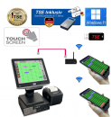 Touchscreen Kellnerkasse mit 2 x Handheld GASTRONOMIE RESTAURANT GRILLHAUS Kassensystem  EISDIELE + TSE Stick inkl Zertifikat