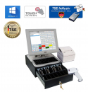 Gesetzkonforme Touchscreen Kassensystem TSE mit Zertifikat Einzelhandel Branchen Kiosk Imbiss Friseur