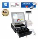 Einzelhandel Touchscreen Kasse-Kiosk-Friseur und Kosmetikstudio mit TSE 2023 Inkl Zertifikat Posprom WIN 10